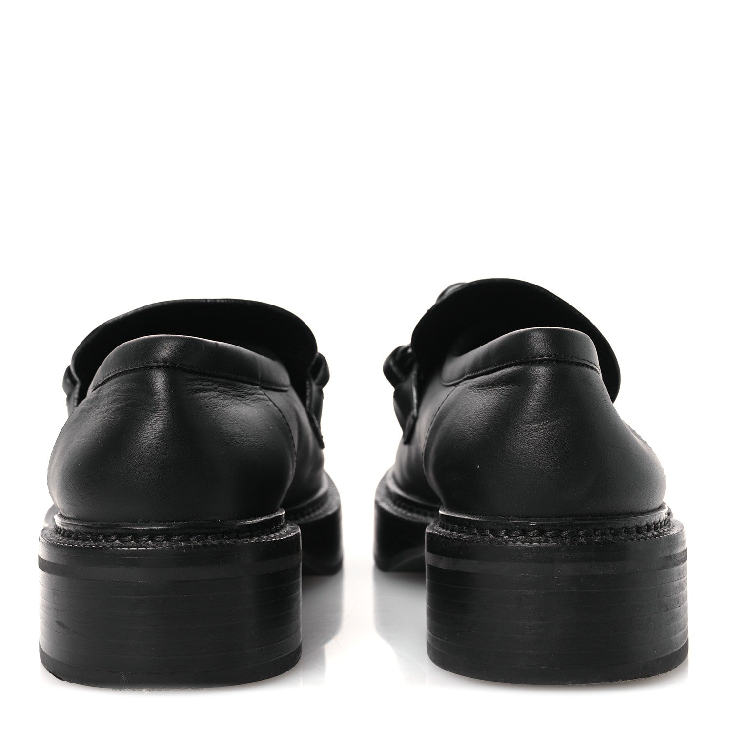 Louis Vuitton Calfskin Oversized Chain Academy Loafers 39 Black 6 of 14