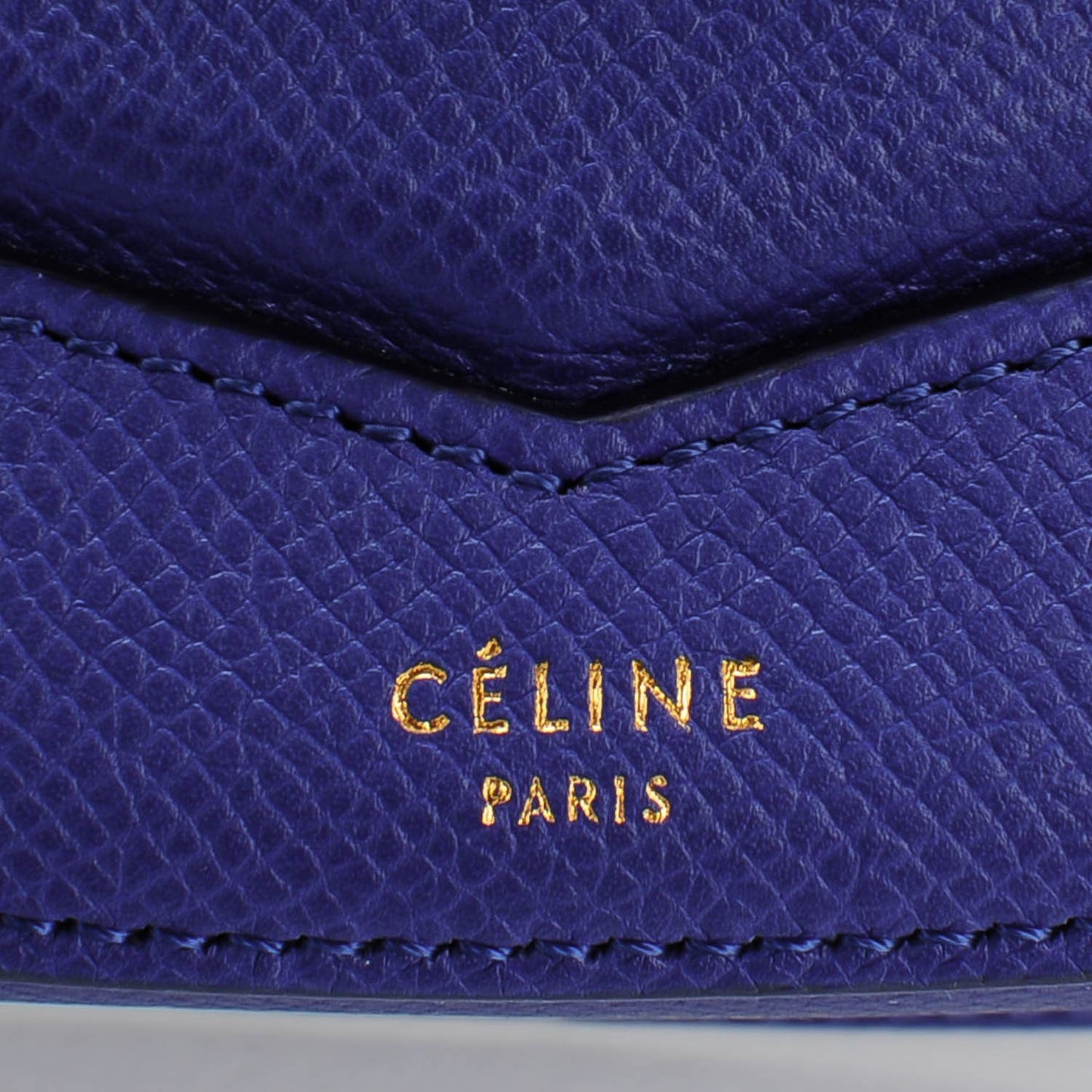Grained Calfskin Small Trotteur Indigo