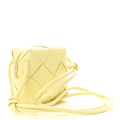 Bottega Veneta BOTTEGA VENETA Lambskin Maxi Intrecciato Mini Cassette Camera Bag Ice Cream 3 of 9