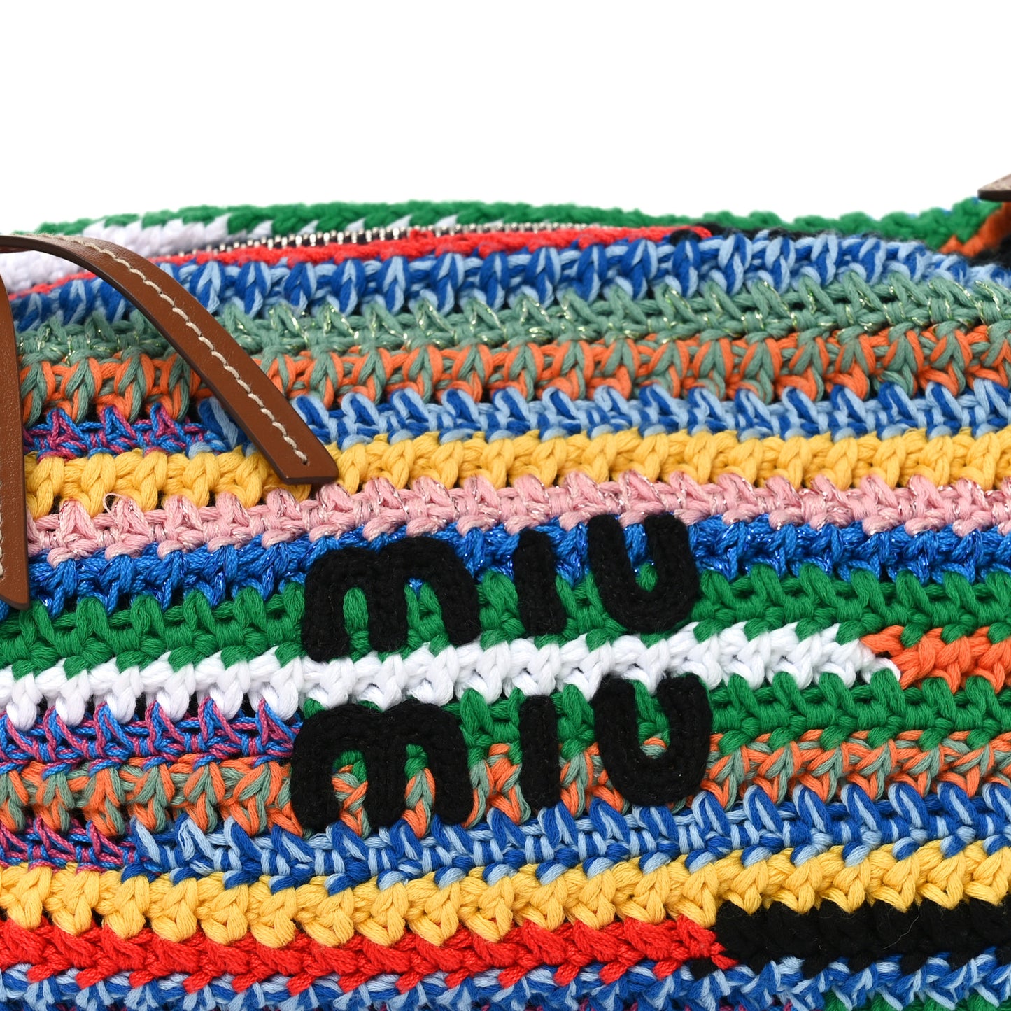 Fabric Crochet Pouch Multicolor