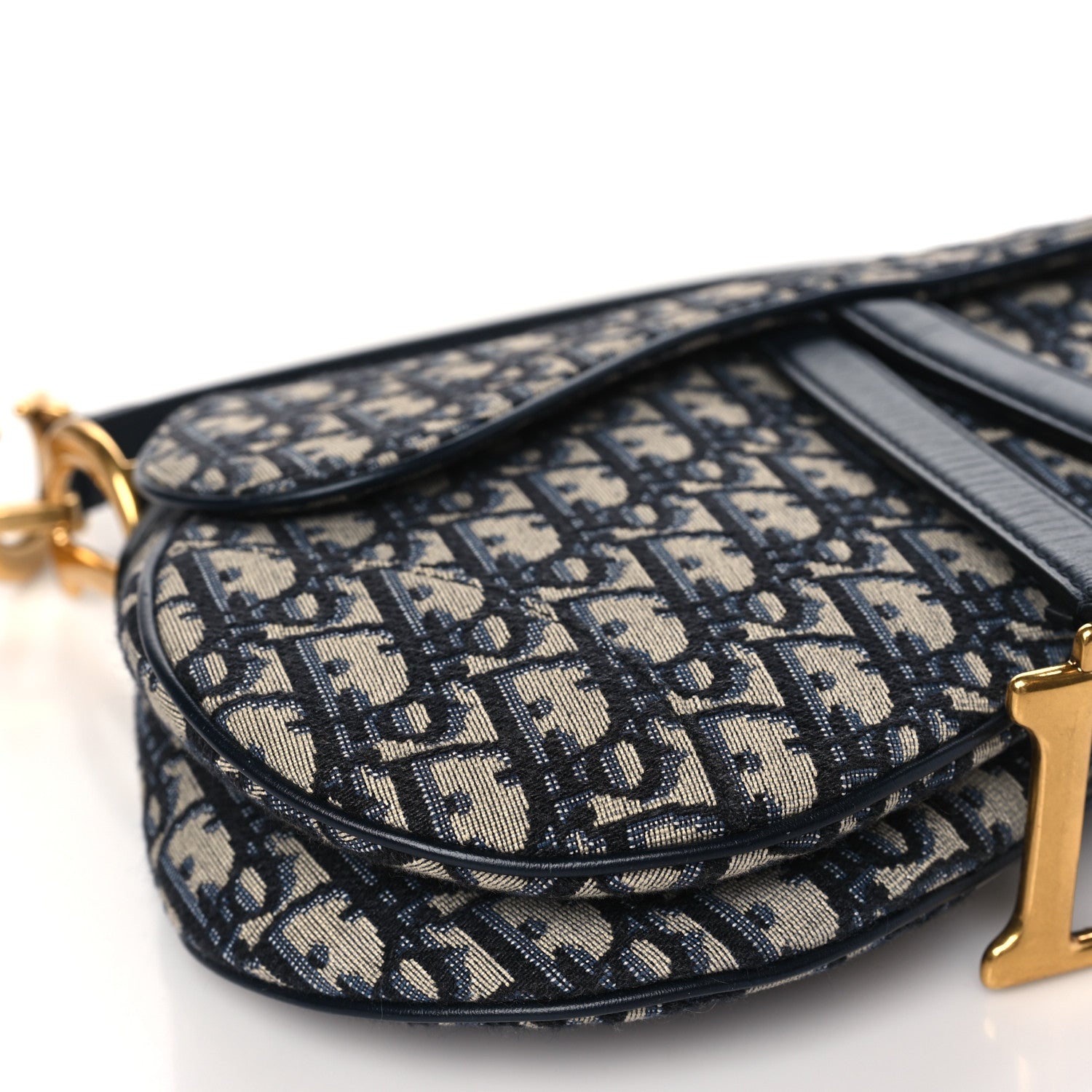 Christian Dior CHRISTIAN DIOR Oblique Saddle Bag Blue 8 of 9