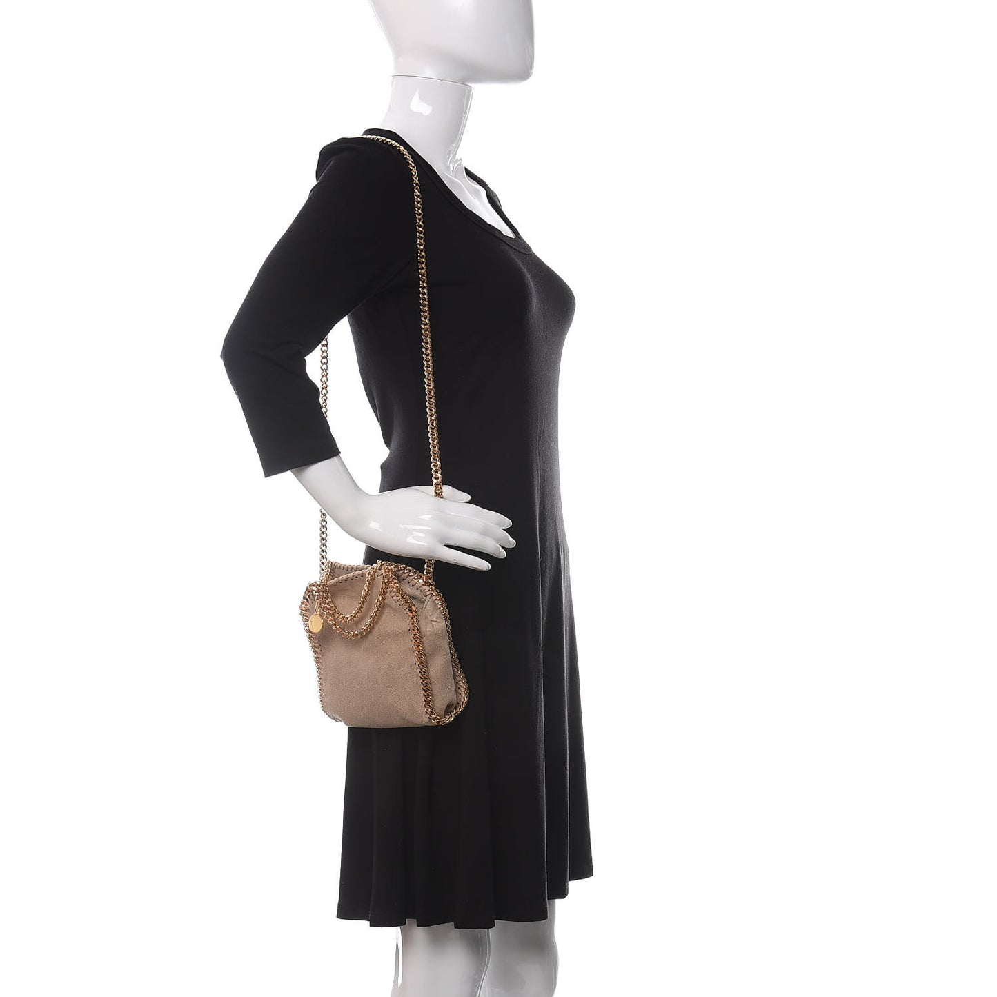 Shaggy Deer Tiny Falabella Tote Taupe