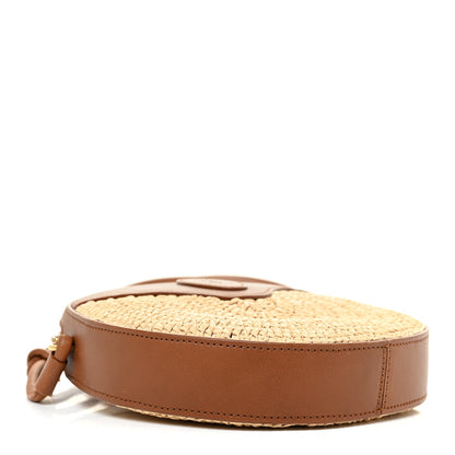 Saint Laurent Raffia Round Camera Bag Beige Naturel 4 of 10