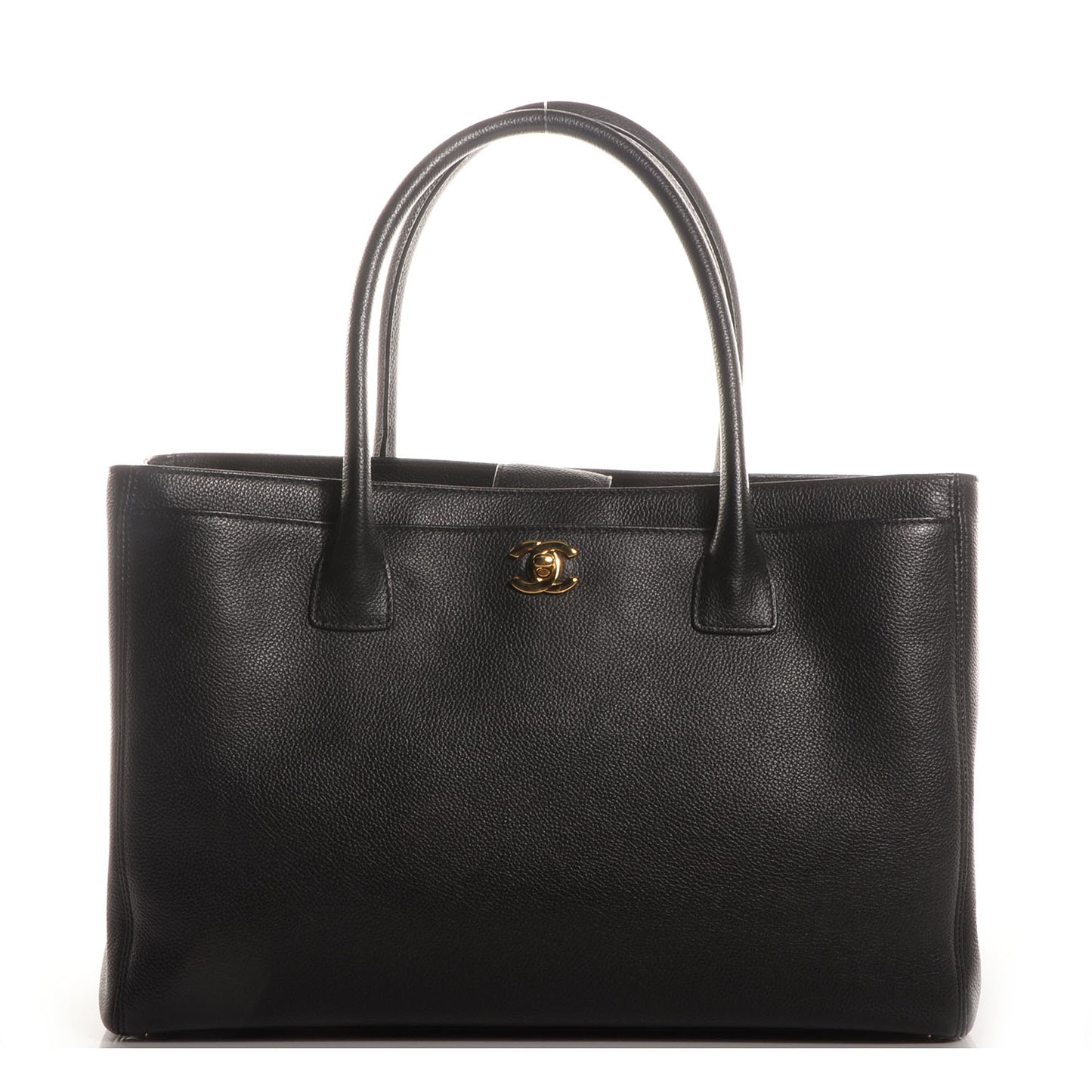 Calfskin Cerf Shopper Tote Black