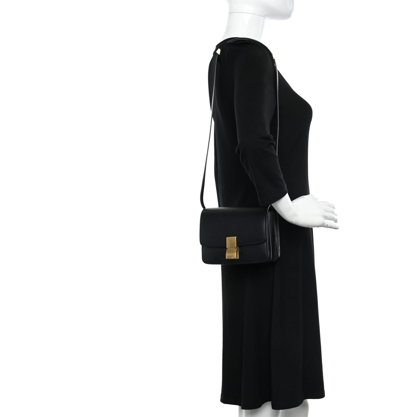 Box Calfskin Small Classic Box Flap Bag Black