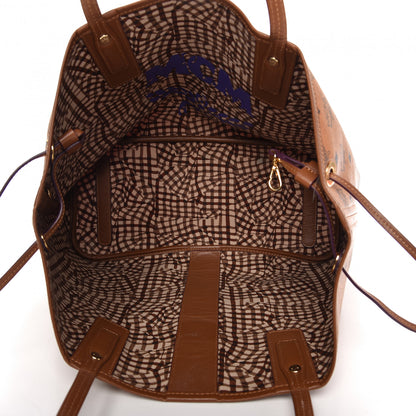 MCM Visetos Medium Liz Reversible Shopper Tote Cognac 6 of 10