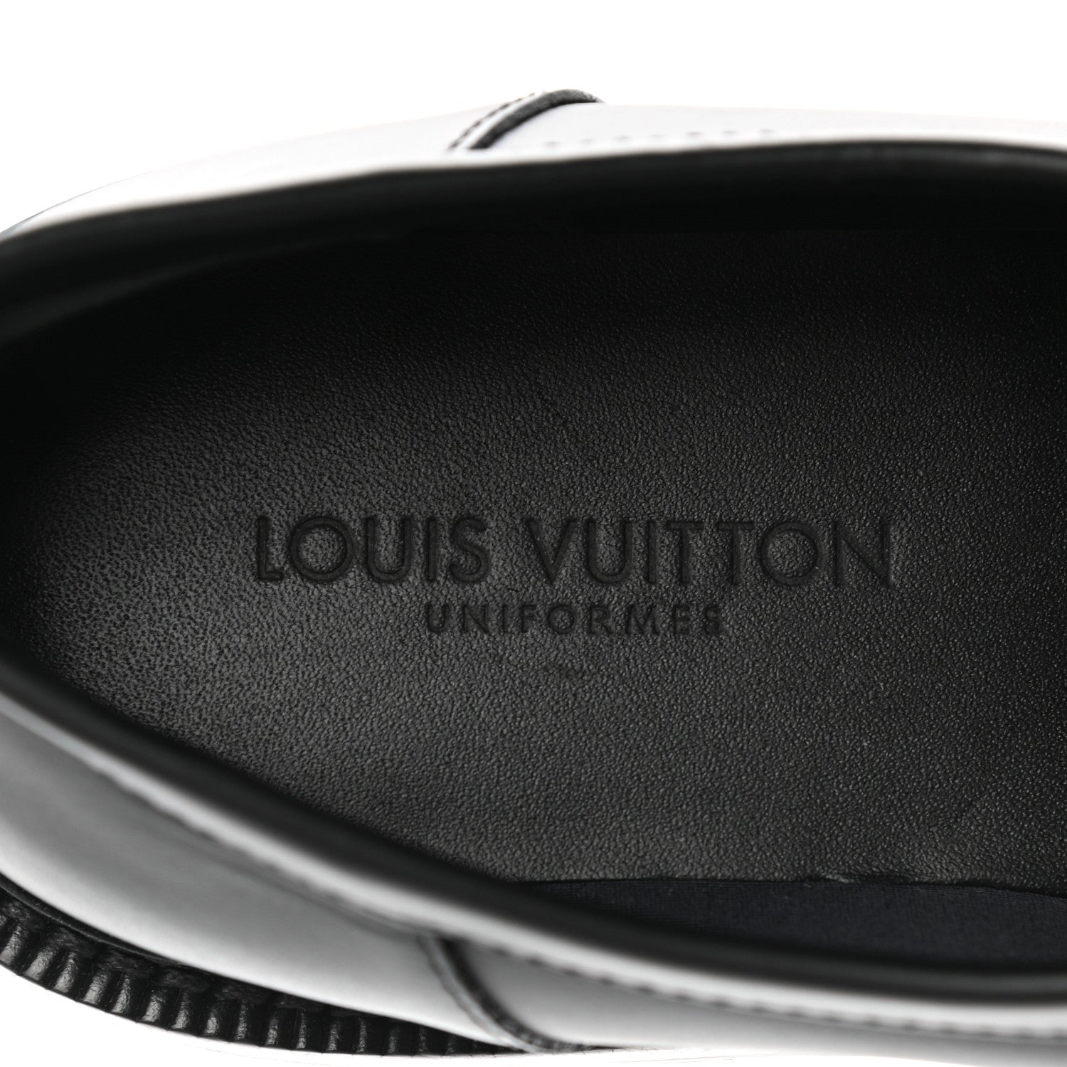 Louis Vuitton Calfskin Oversized Chain Academy Loafers 37 Black 8 of 8