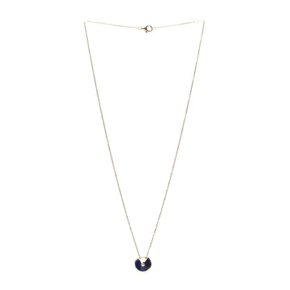 Cartier 18K Yellow Gold Diamond Lapis Lazuli XS Amulette de Pendant Necklace 3 of 7