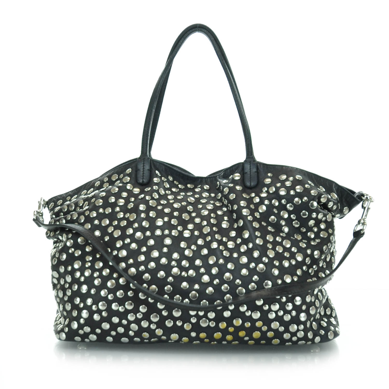 Valentino Garavani Leather Studded Petale Tote Black 3 of 12
