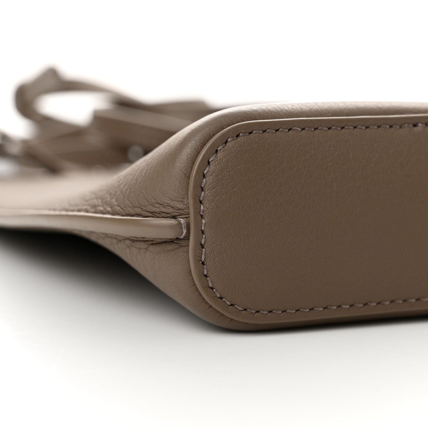 Grained Calfskin Bale Phone Case Warm Mastic