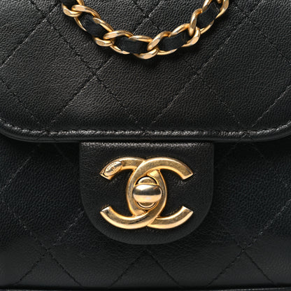 Chanel Goatskin Chic Pearls Clutch On Chain Black 8 of 10