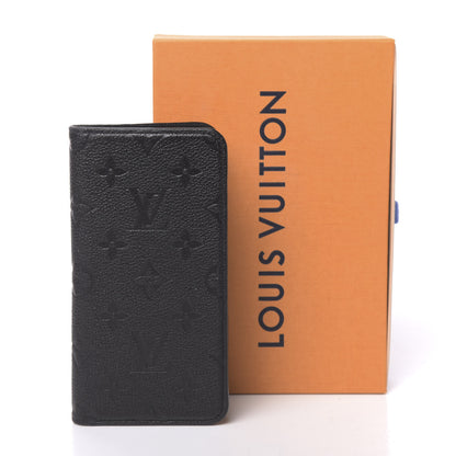 Louis Vuitton Empreinte iPhone XS Max Folio Case Black 10 of 10