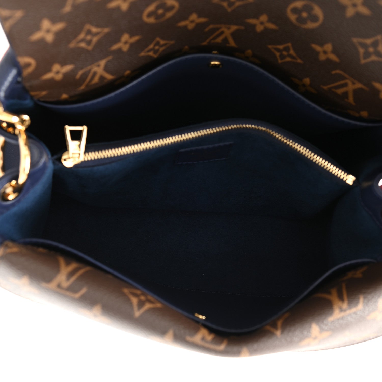 Louis Vuitton Grained Calfskin Monogram Double V Blue Marine 6 of 9
