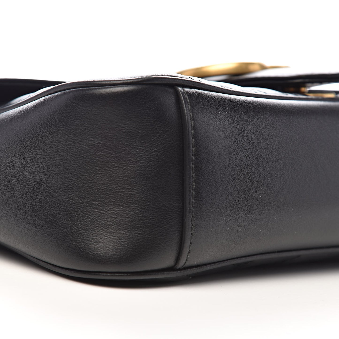 Calfskin Matelasse Small GG Marmont Shoulder Bag Black