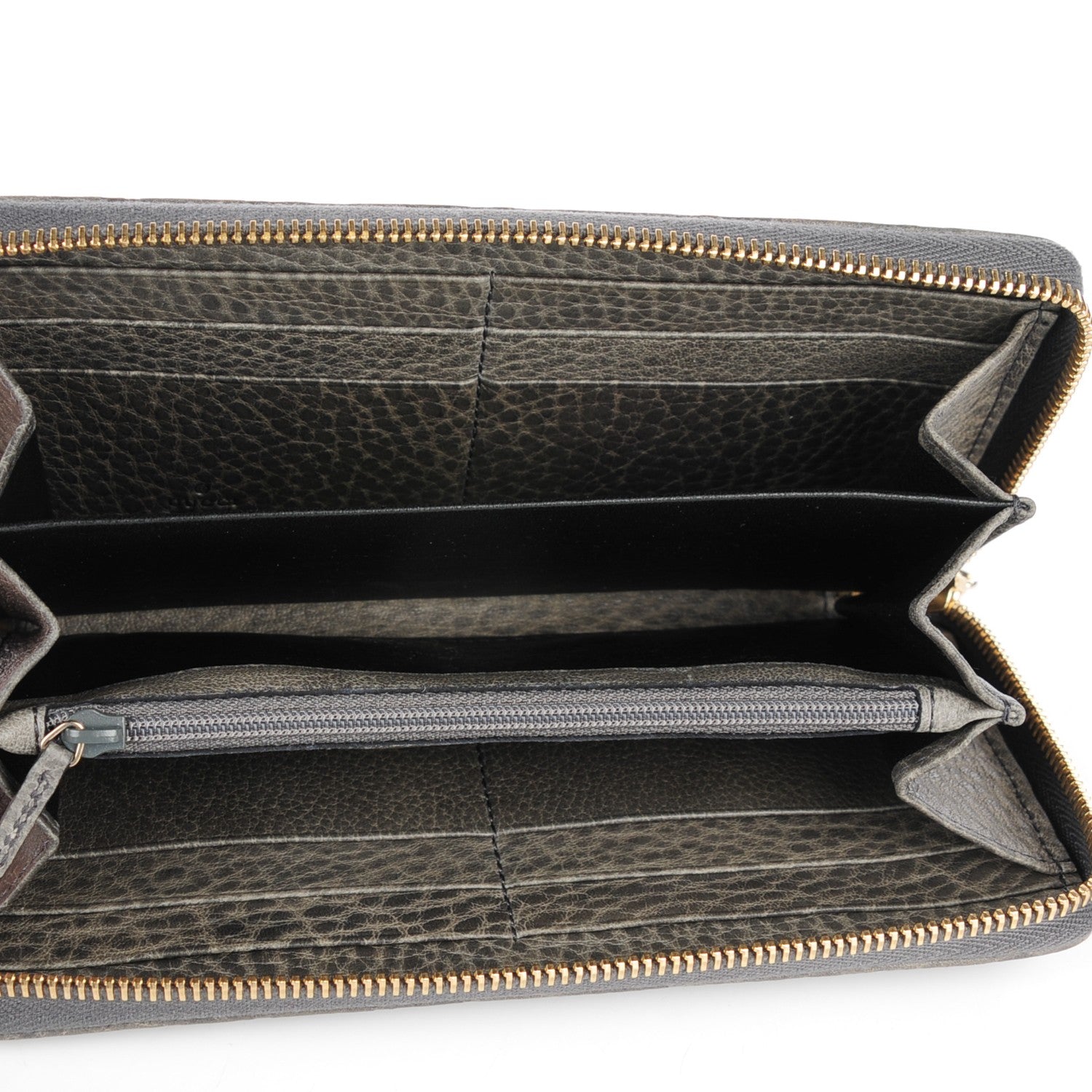 Gucci Guccissima Bamboo Tassel Zip Around Wallet Grey 5 of 7