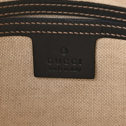 Gucci GG Supreme Monogram Small Flat Side Zip Messenger Bag Beige Blue 6 of 10