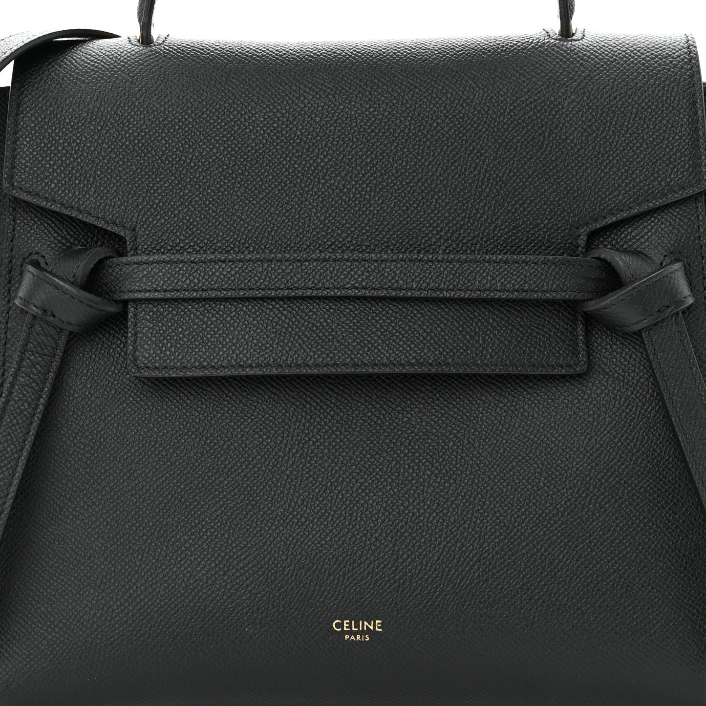 Grained Calfskin Micro Belt Bag Black