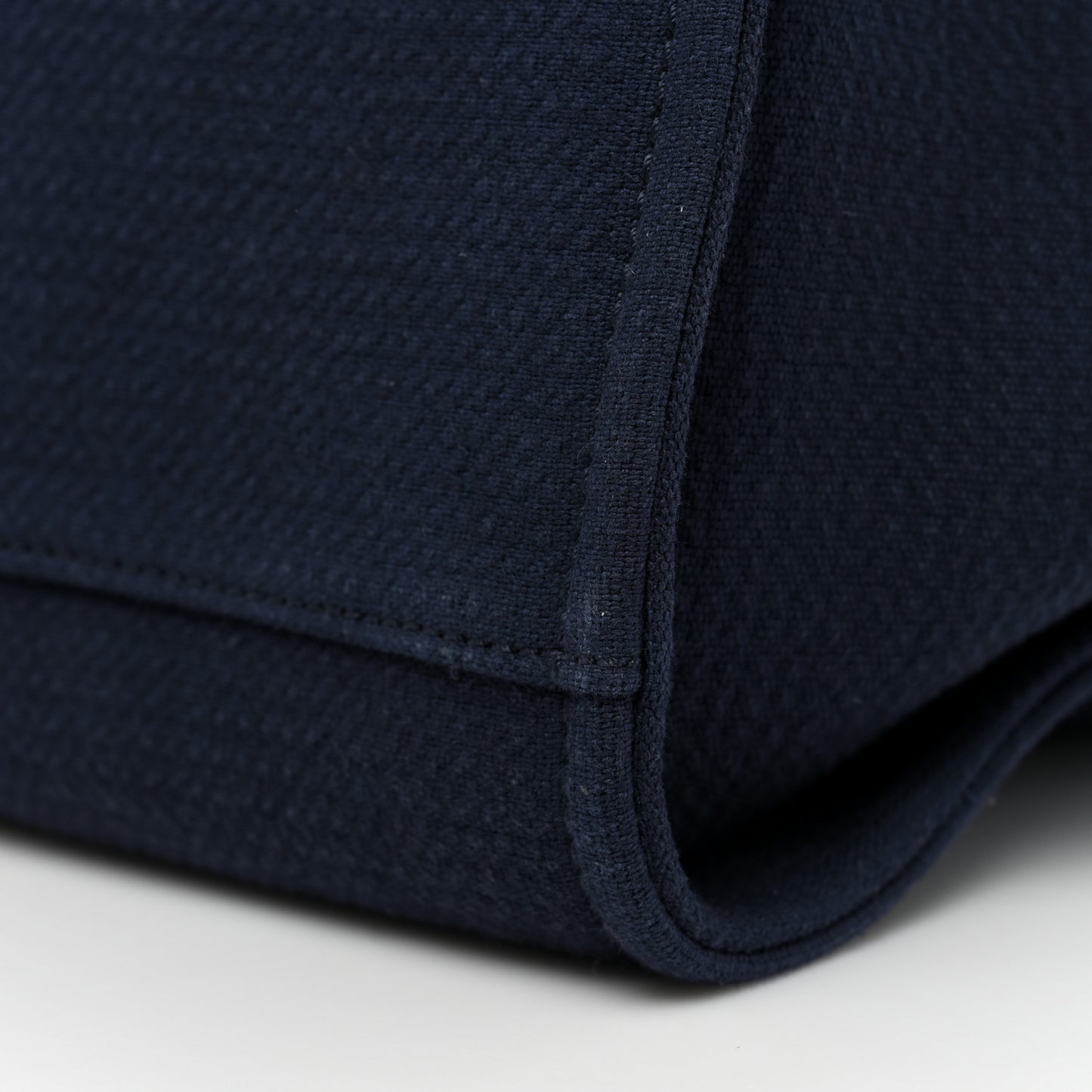 Mixed Fibers Calfskin Medium Deauville Tote Dark Blue