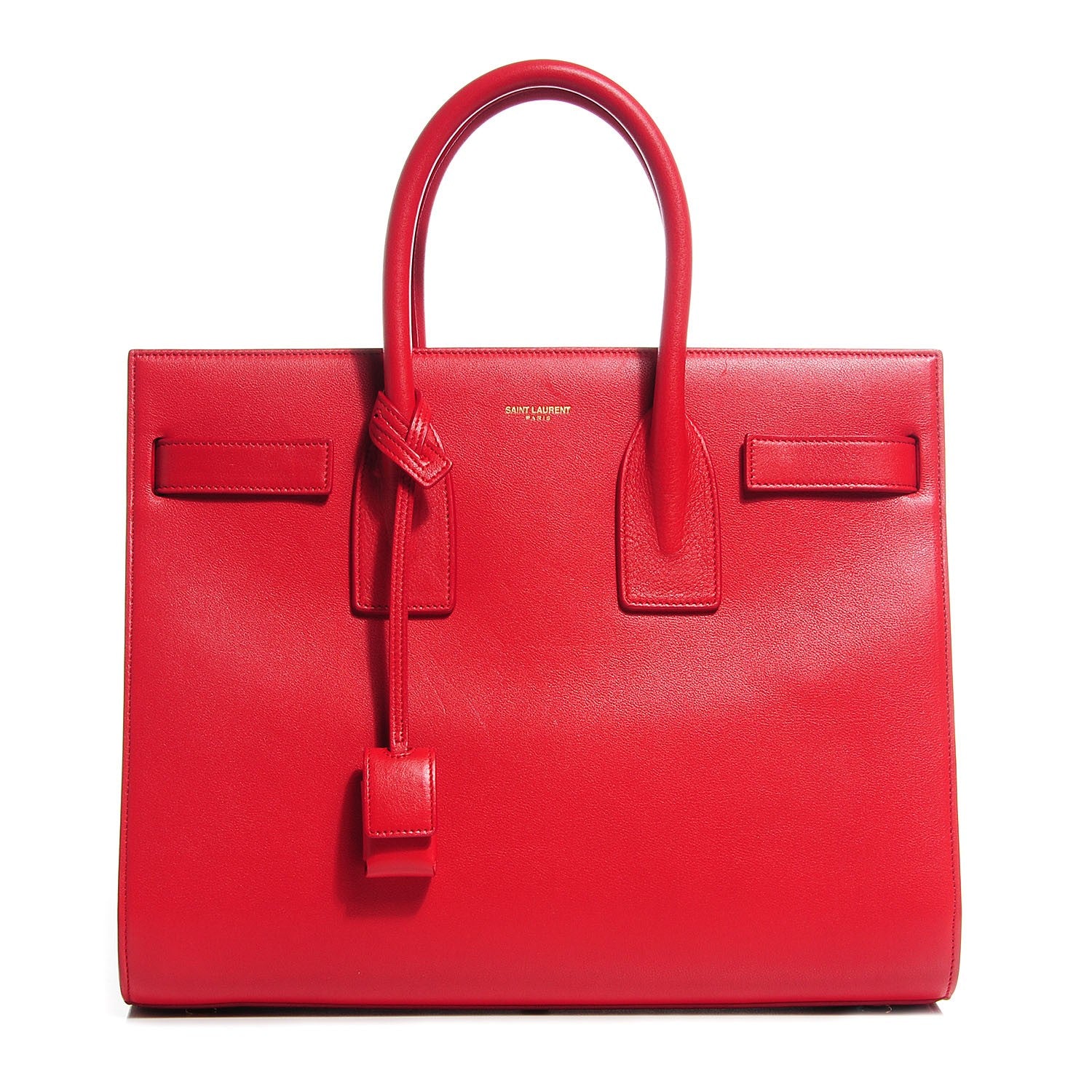 Saint Laurent Calfskin Small Sac De Jour Lipstick Red 1 of 9