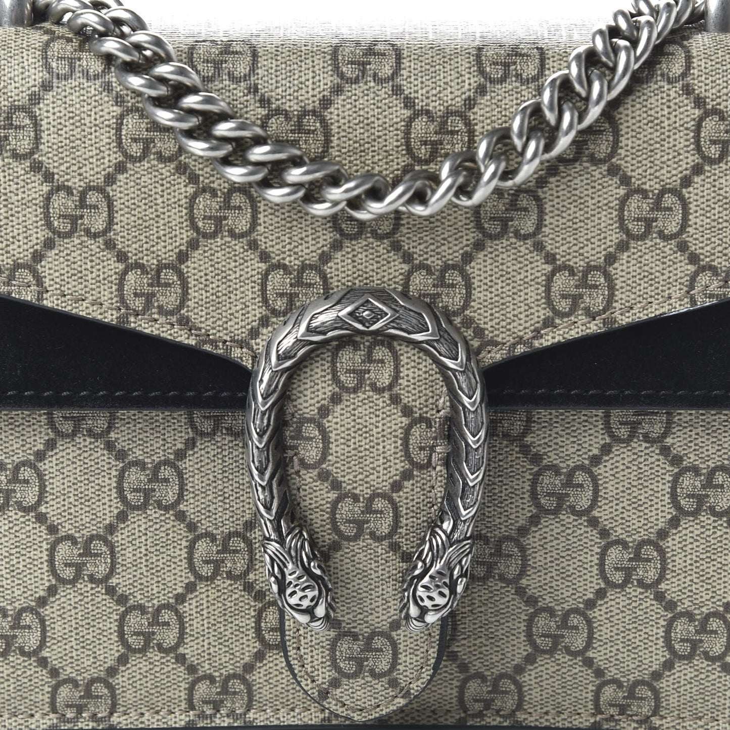 GG Supreme Monogram Mini Dionysus Shoulder Bag Black
