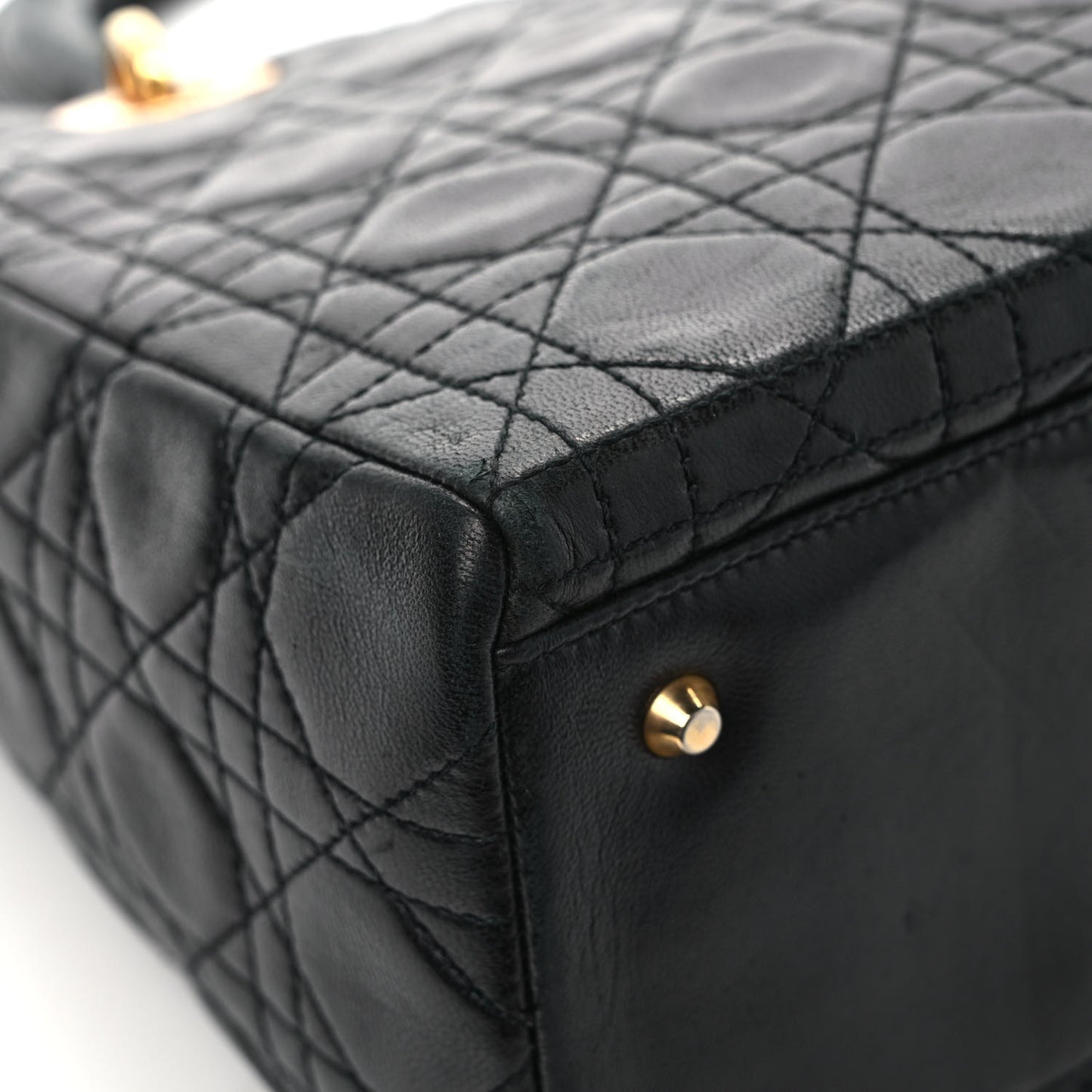 Lambskin Cannage Medium Lady Dior Black