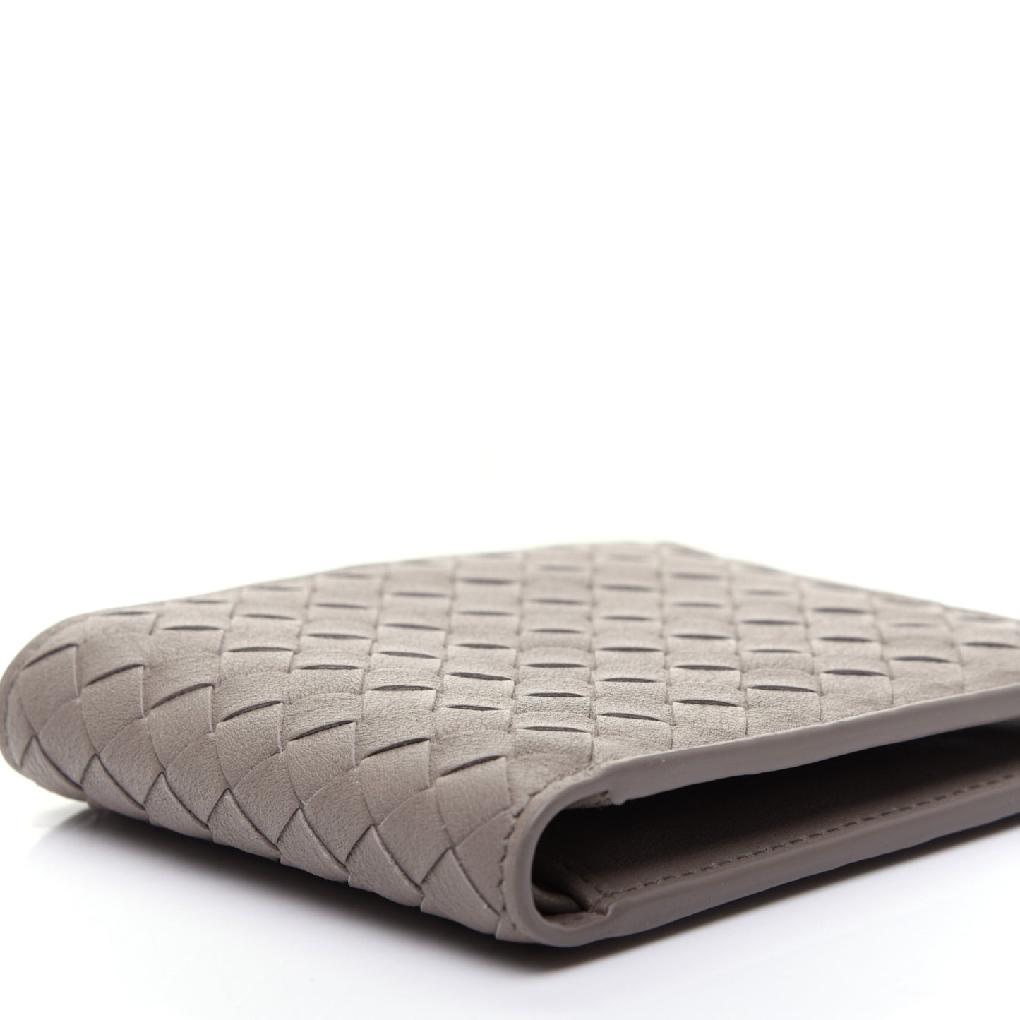 Nappa Intrecciato Bi-Fold Wallet Limestone