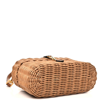 Saint Laurent Wicker Gaby Vanity Bag Natural Brick 4 of 11
