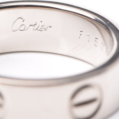 Cartier 18K White Gold 5.5mm LOVE Ring 49 4.75 5 of 6