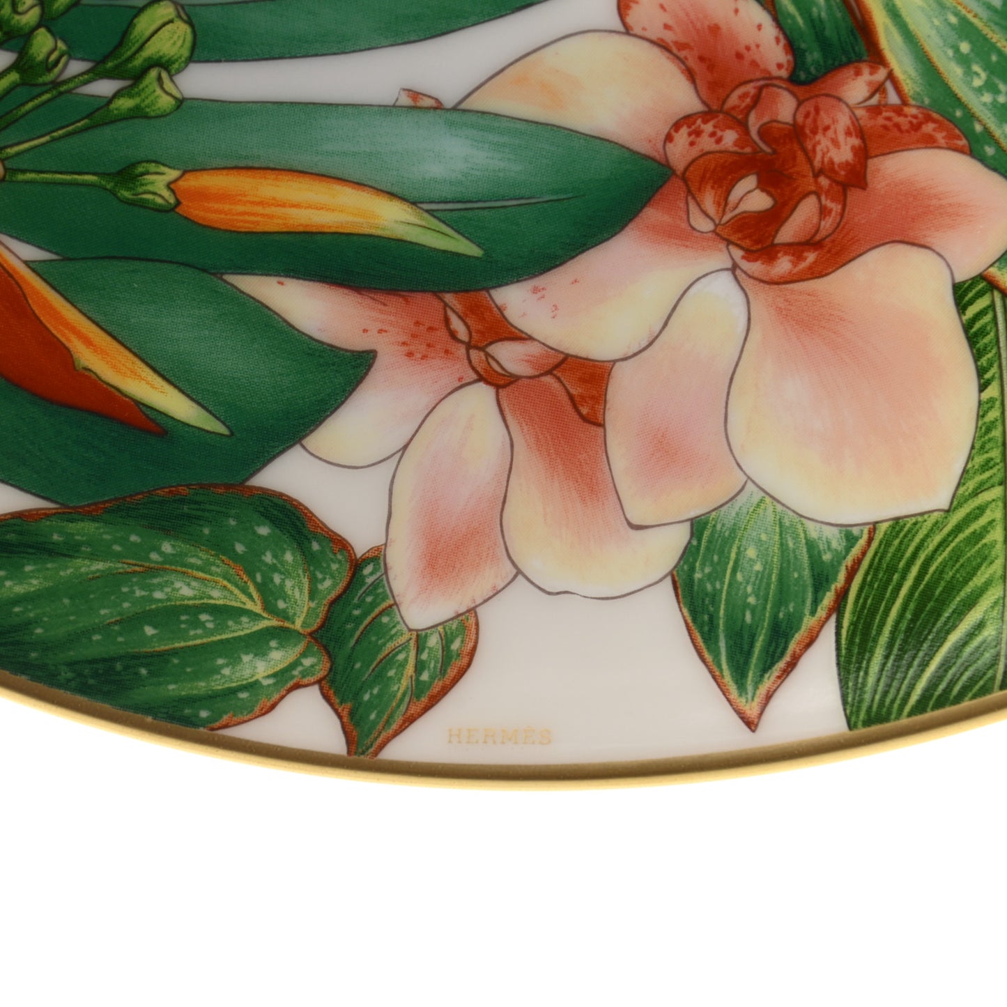 Porcelain Passifolia Dessert Plate N°2 Set of 2