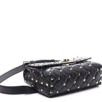 Valentino Garavani Lambskin Rockstud Spike Belt Bag Black 6 of 9