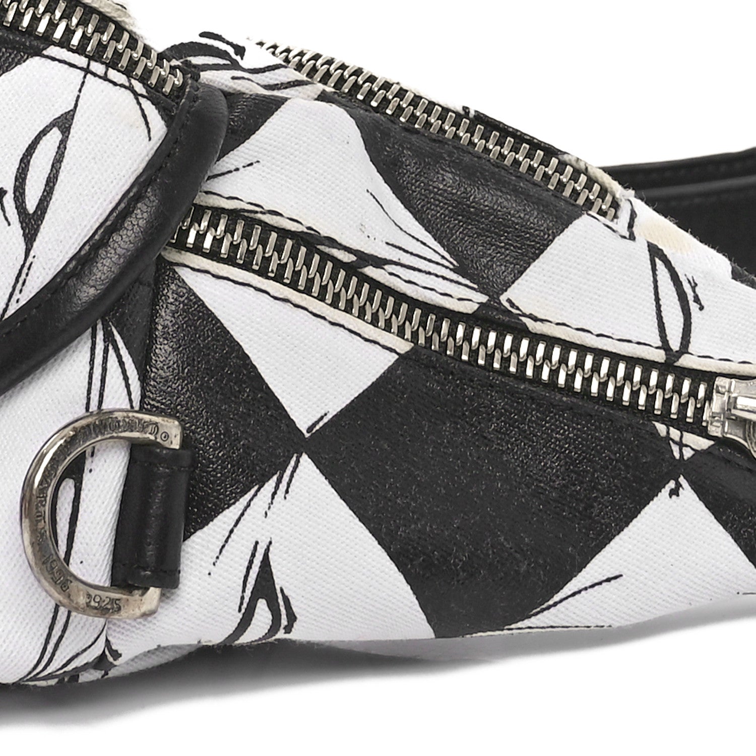 Chrome Hearts Canvas 99 Eyes Snat Pack Gunslinger Waist Bag Black White 9 of 10