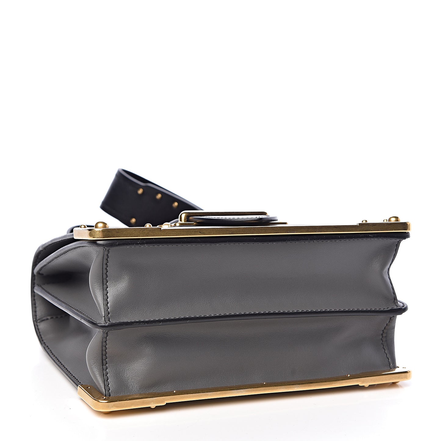 City Calfskin Saffiano Cahier Bag Mercurio Black