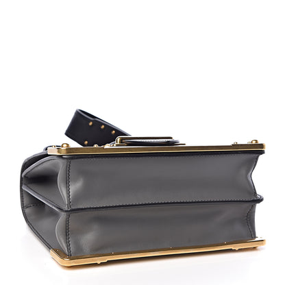 Prada City Calfskin Saffiano Cahier Bag Mercurio Black 4 of 9