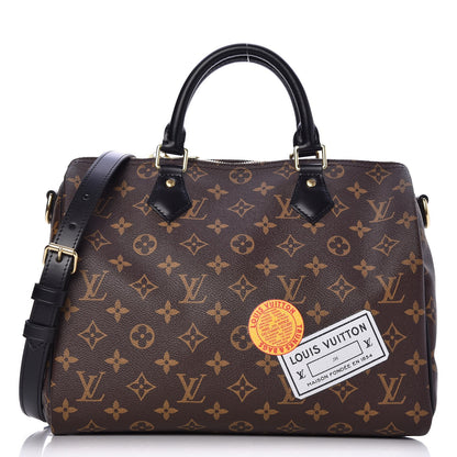 Louis Vuitton Monogram My World Tour Speedy Bandouliere 30 Black 1 of 8