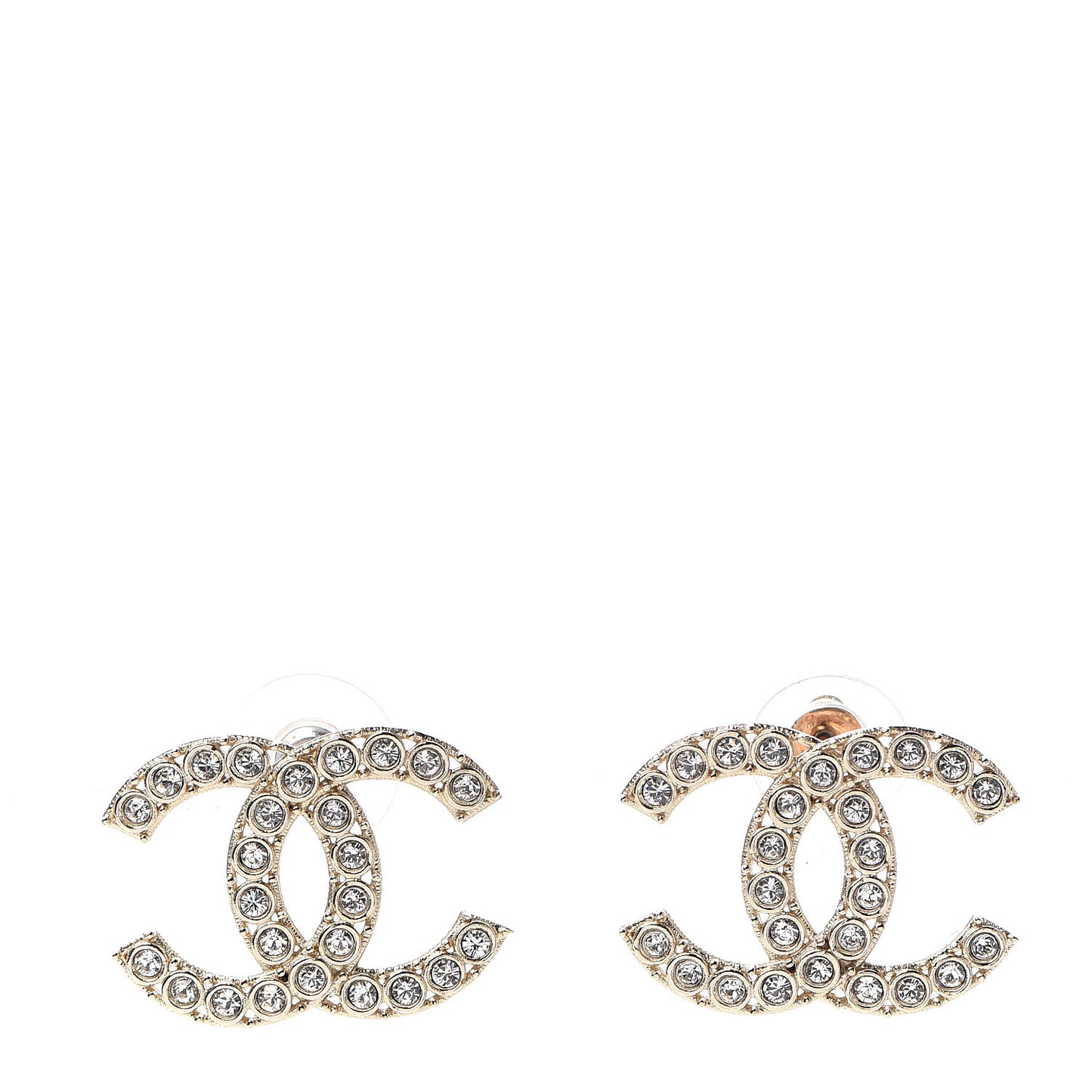 Crystal CC Earrings Gold