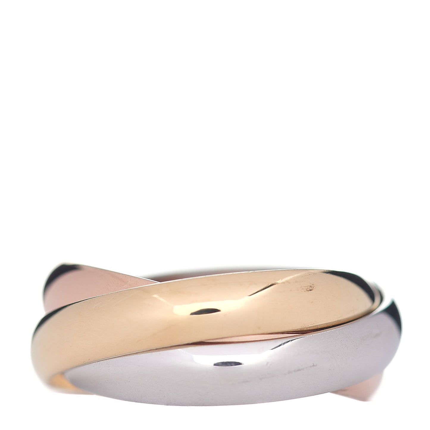 18K Pink Yellow White Gold Classic Les Must De Trinity Ring 50 5.25
