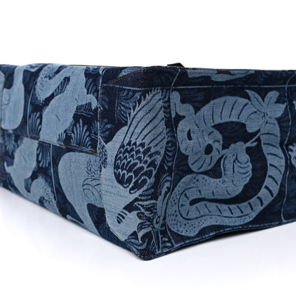 Loewe Denim Calfskin Buckle Tiles Tote Indigo 9 of 11