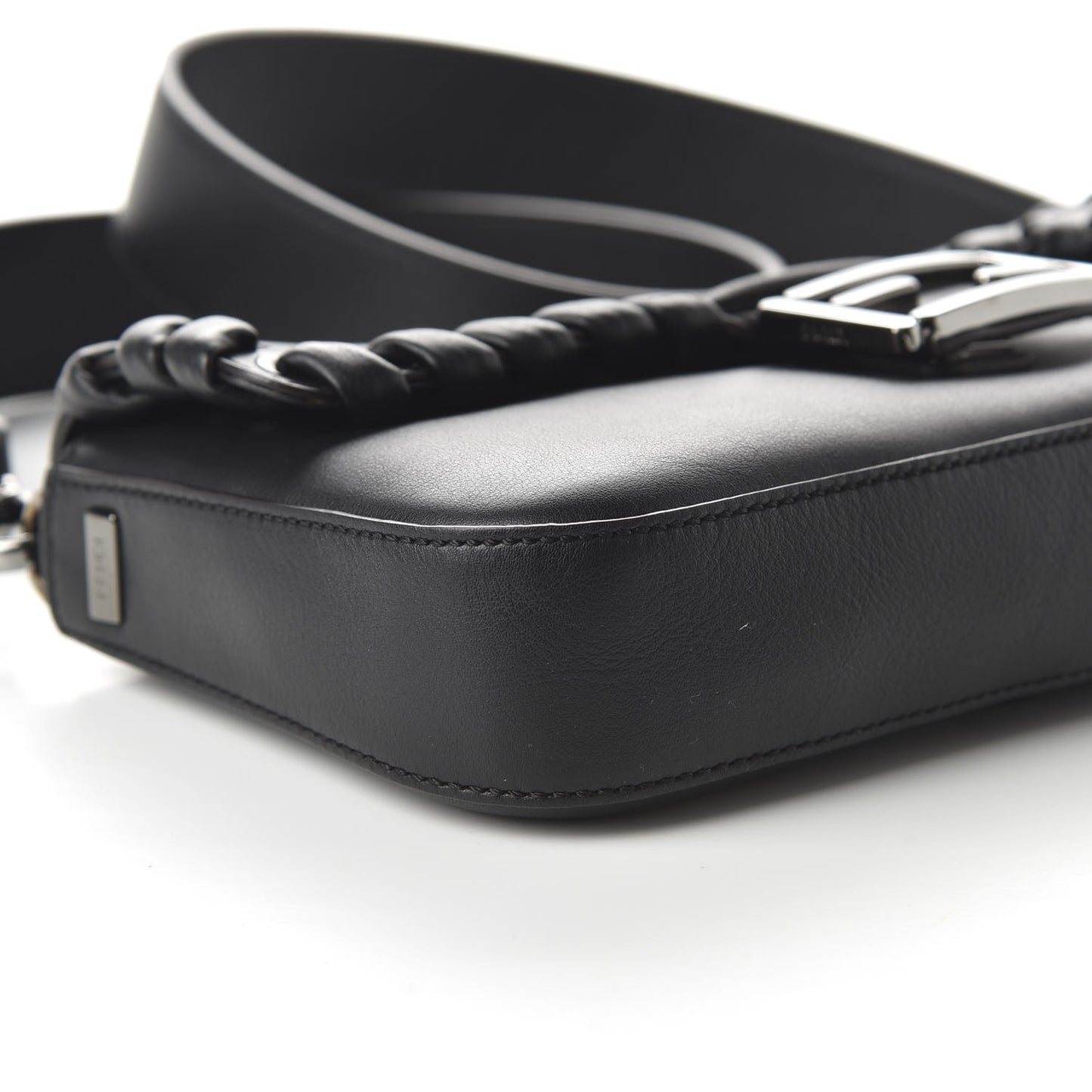 Vitello Dolce Lace Up Baguette Black