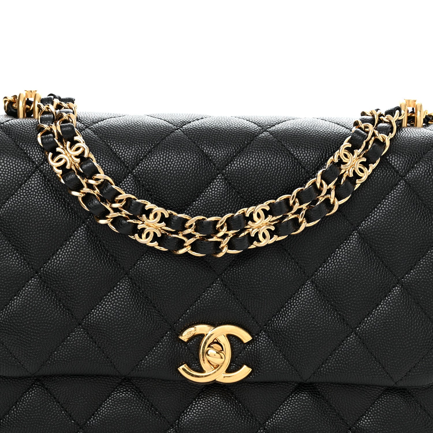 Chanel Caviar Quilted Coco First Flap Black 7 of 10