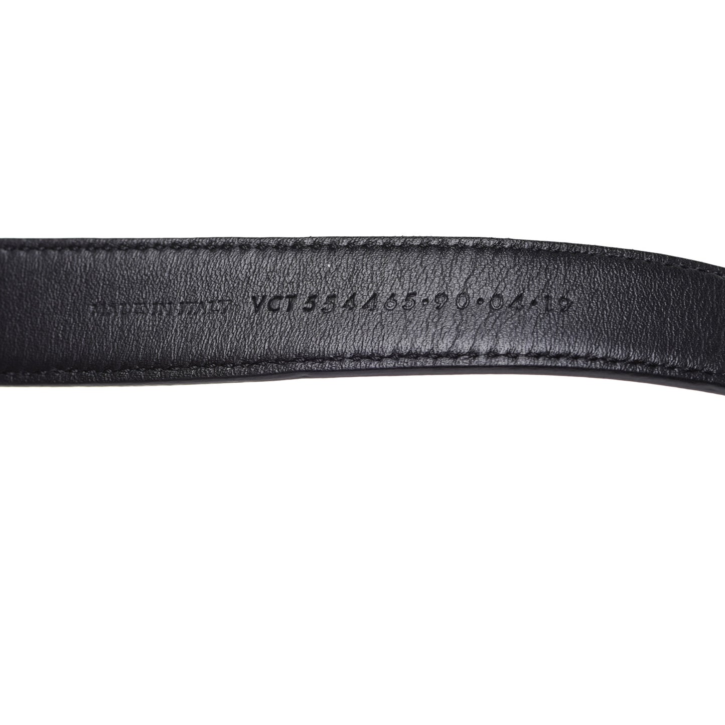 Smooth Calfskin Monogram Narrow Square Buckle Belt 90 36 Black