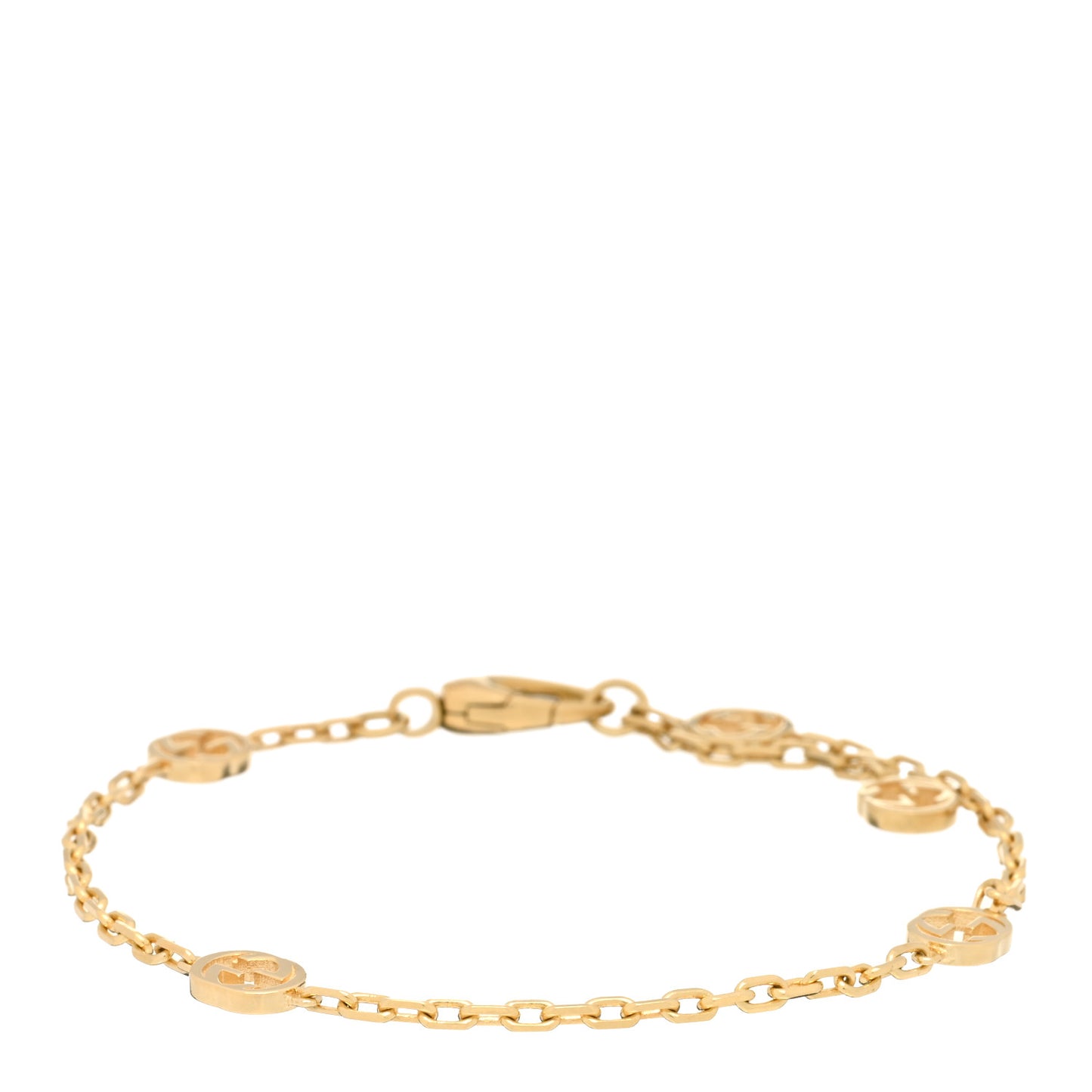 18K Yellow Gold Interlocking G Chain Bracelet