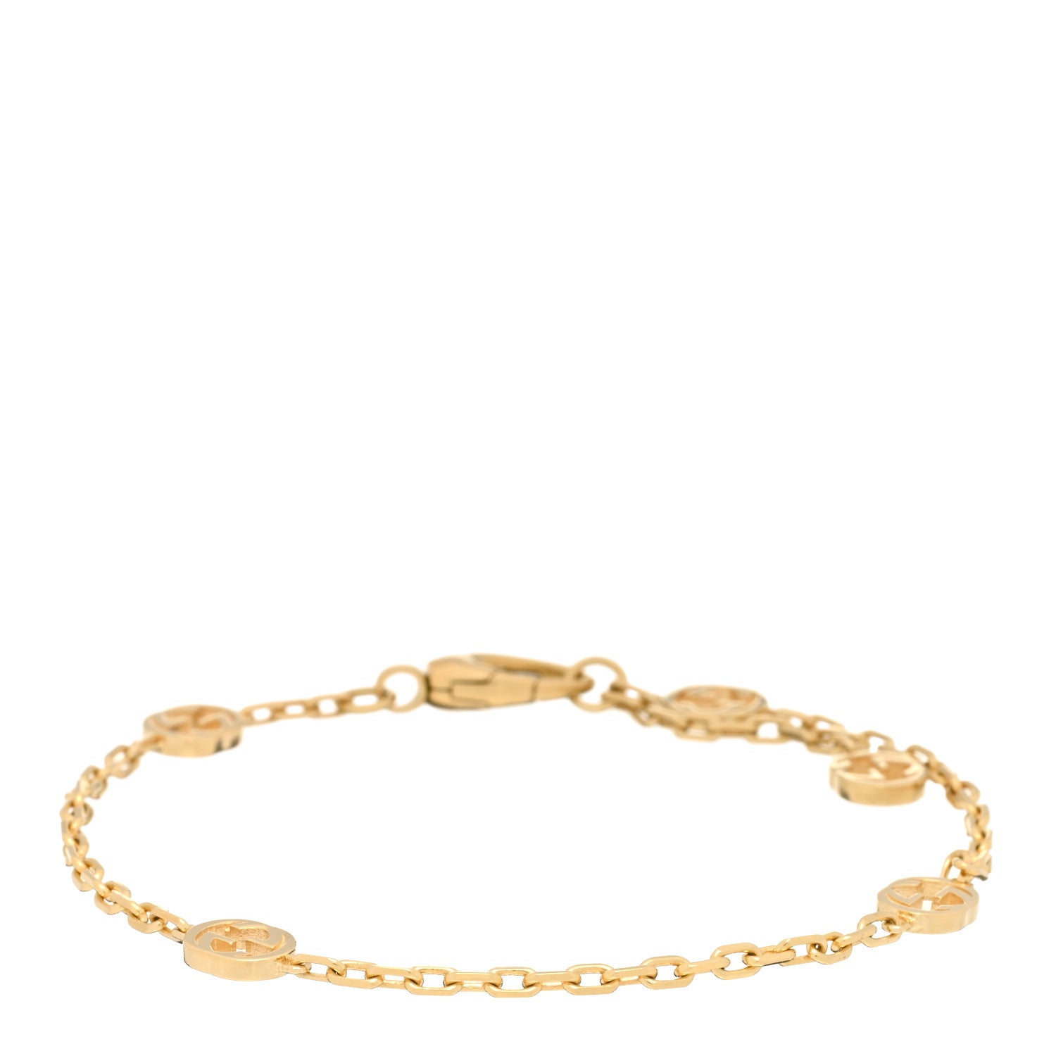 Gucci 18K Yellow Gold Interlocking G Chain Bracelet 1 of 3