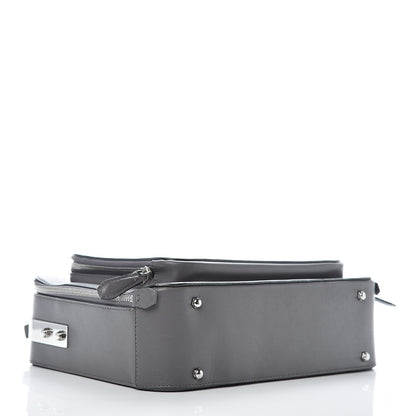 MCM Calfskin Top Handle Bag Mono Grey 4 of 10