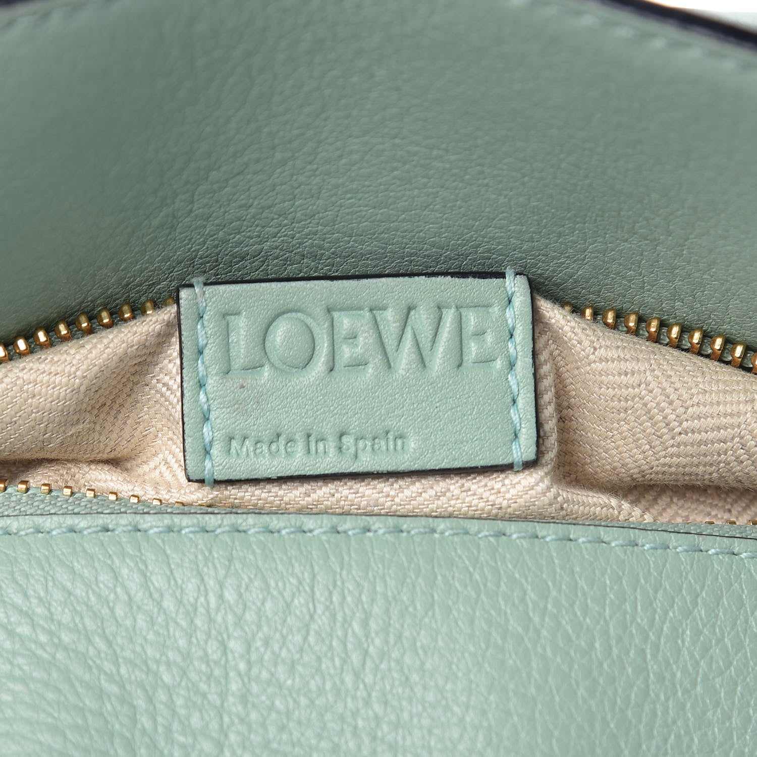 Loewe Calfskin Puzzle Bag Sea Water Green 6 of 17