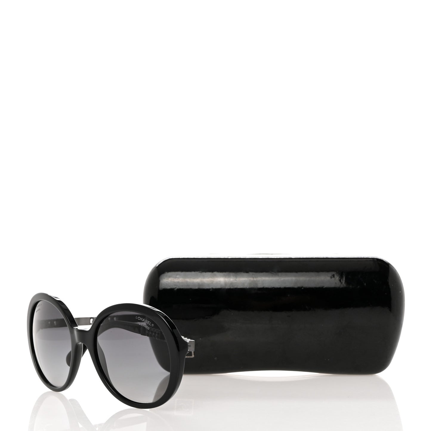Chain Oval Summer Sunglasses 5353 Black
