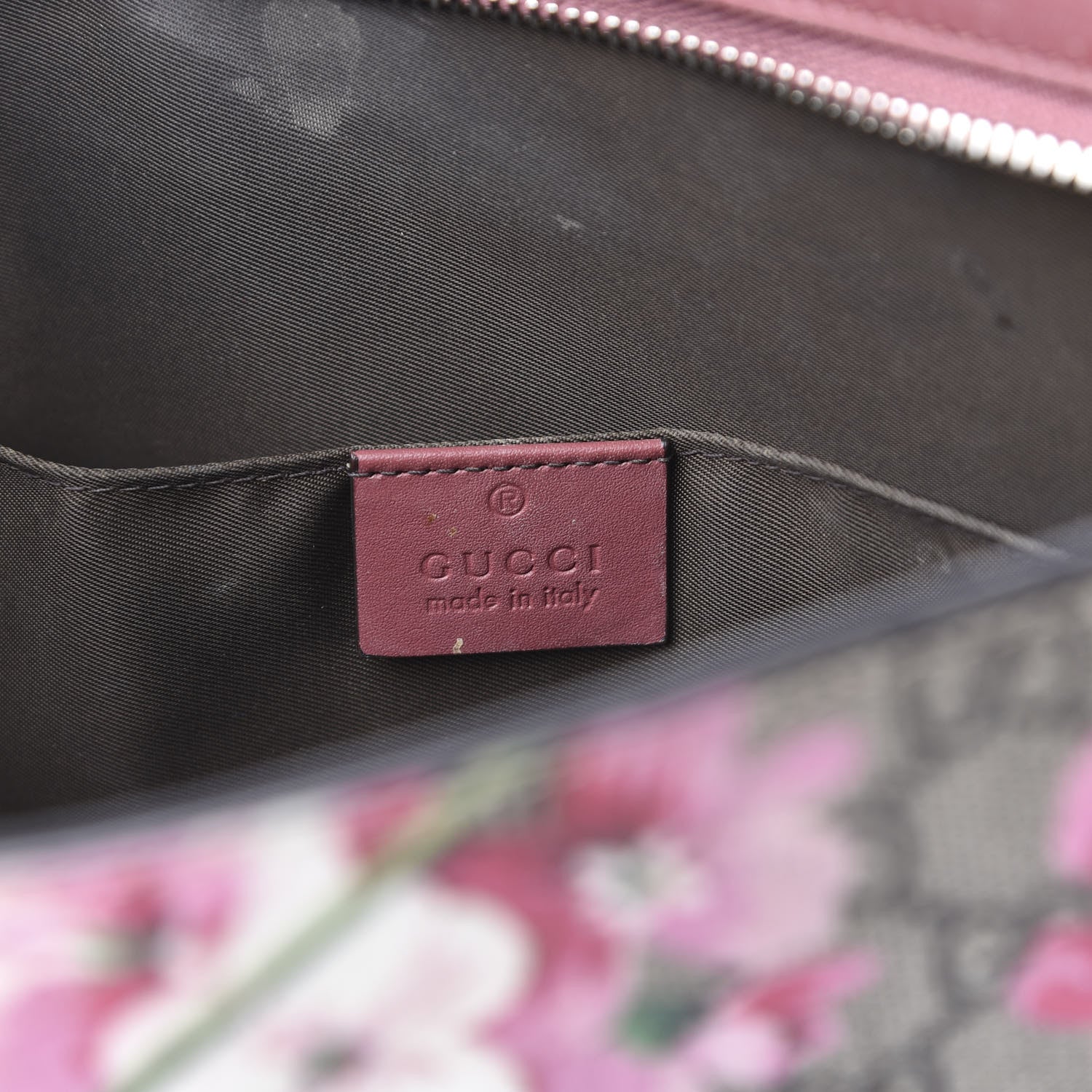 Gucci GG Supreme Monogram Blooms Large Cosmetic Case Beige Multicolor Dry Rose 6 of 8