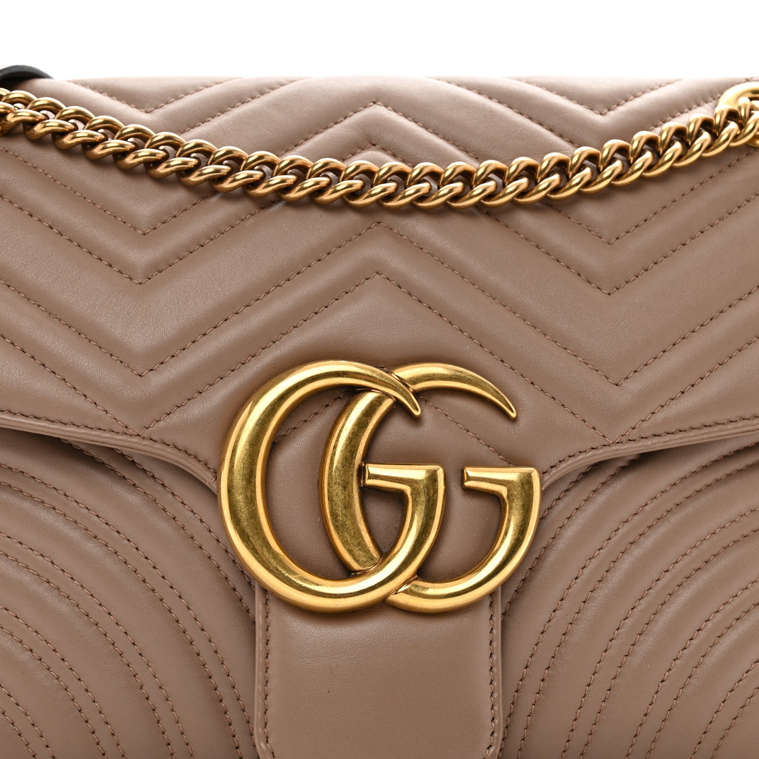 Gucci Calfskin Matelasse Medium GG Marmont Shoulder Bag Porcelain Rose 5 of 10