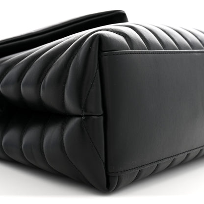 Saint Laurent Calfskin Y Quilted Monogram Monochrome Medium Loulou Chain Satchel Black 9 of 11