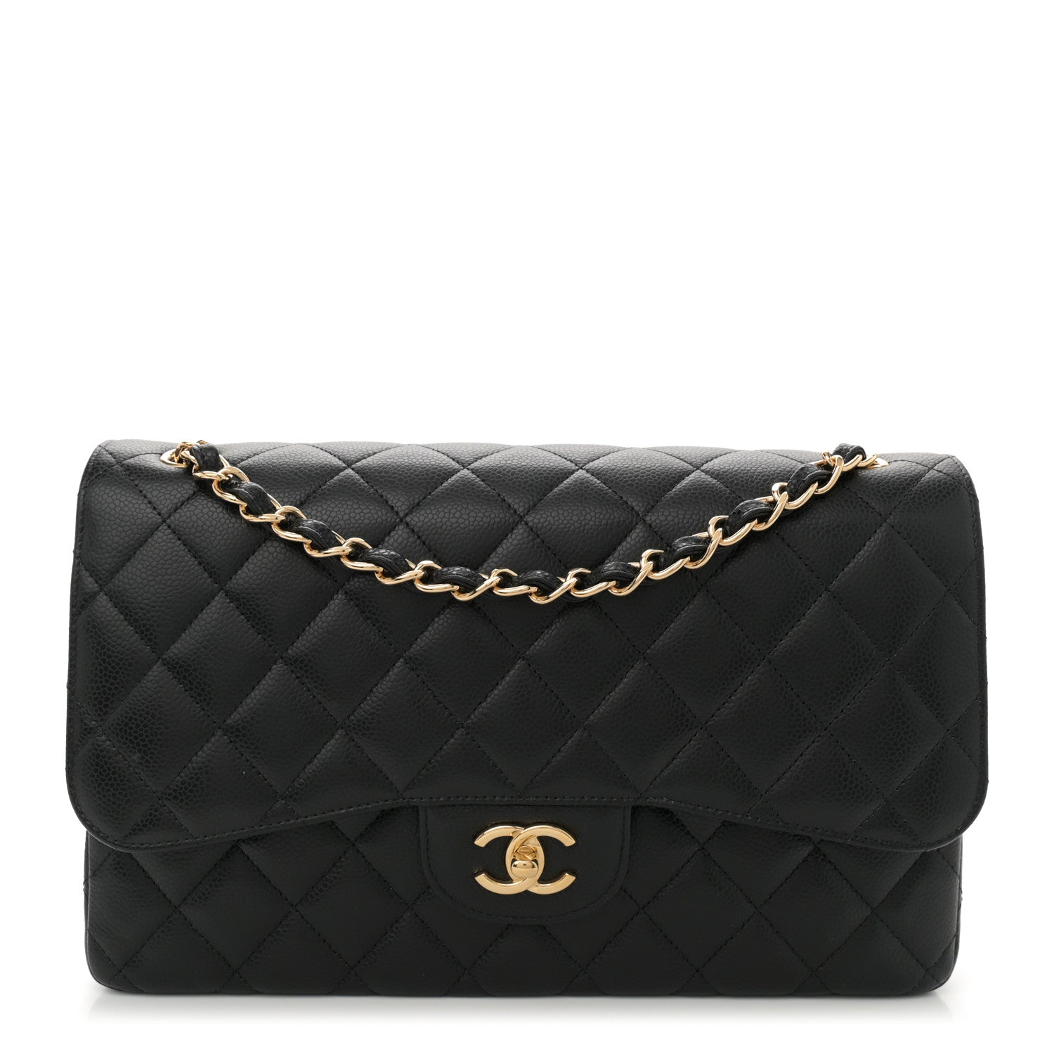 Chanel Caviar Quilted Jumbo Double Flap Black 1 of 11