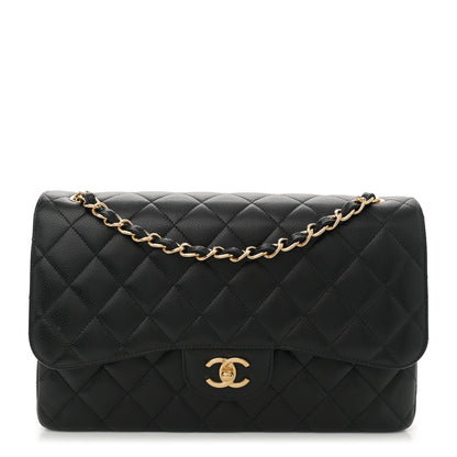 Chanel Caviar Quilted Jumbo Double Flap Black 1 of 11